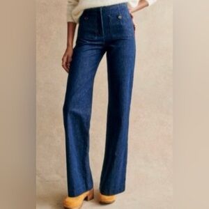 Sezane Dan Dark Blue Wide Leg Jean